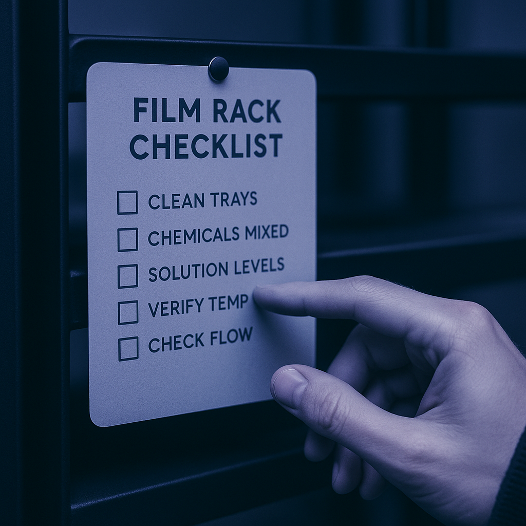 Film rack checklist